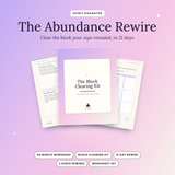 The Block Clearing Kit, 21 day journal and tracker for The Abundance Rewire
