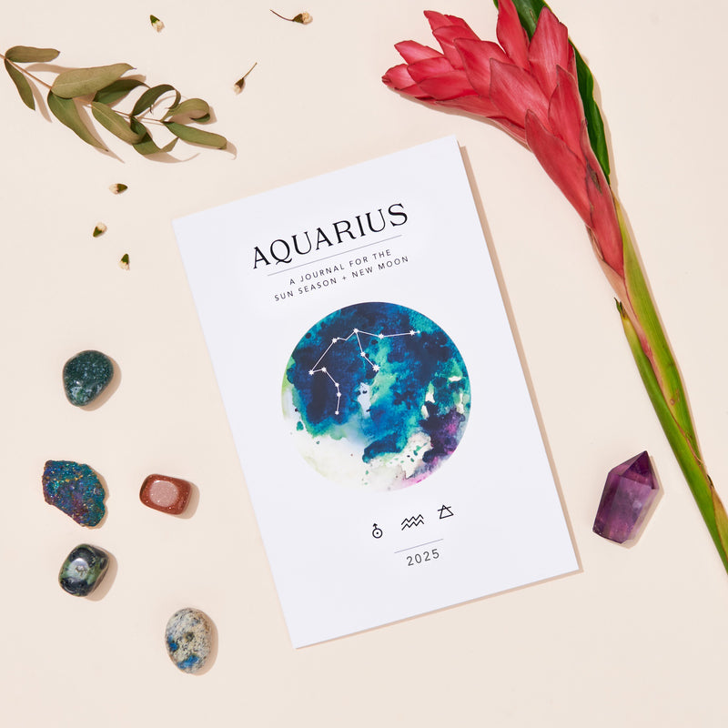 Aquarius Season + New Moon Workbook - Printed