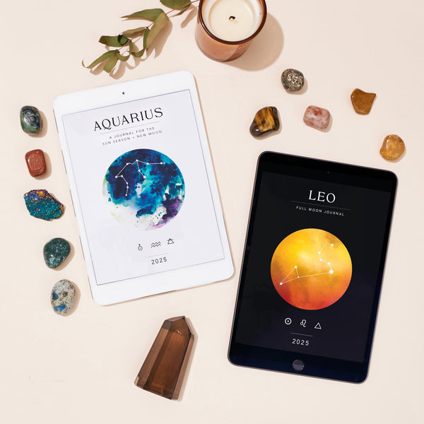 Aquarius Season + Leo Full Moon Workbook Bundle - Digital