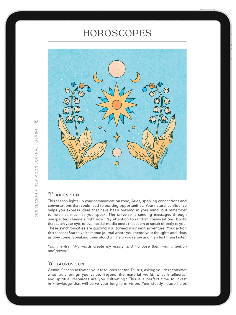 Gemini Season + New Moon Workbook - Digital