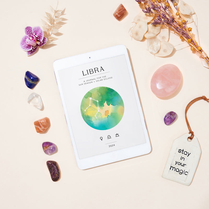 Libra Season, New Moon + Solar Eclipse Workbook - Digital