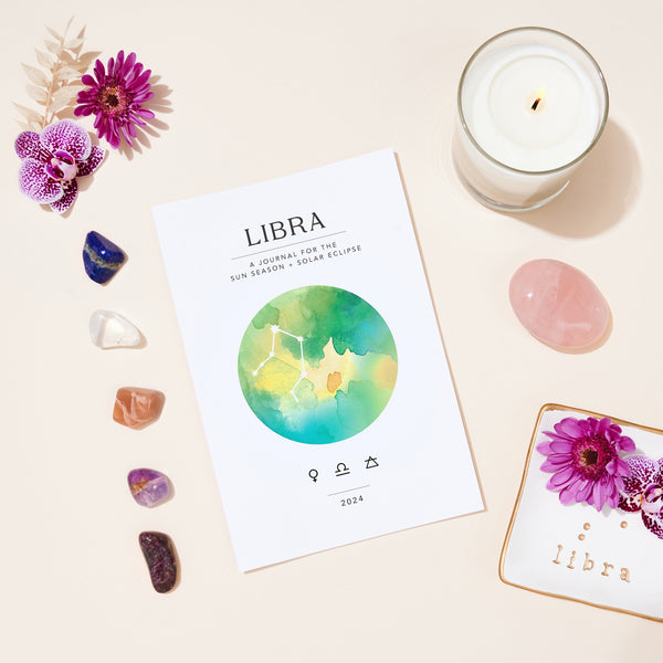 Libra Season, New Moon + Solar Eclipse Workbook - Printed