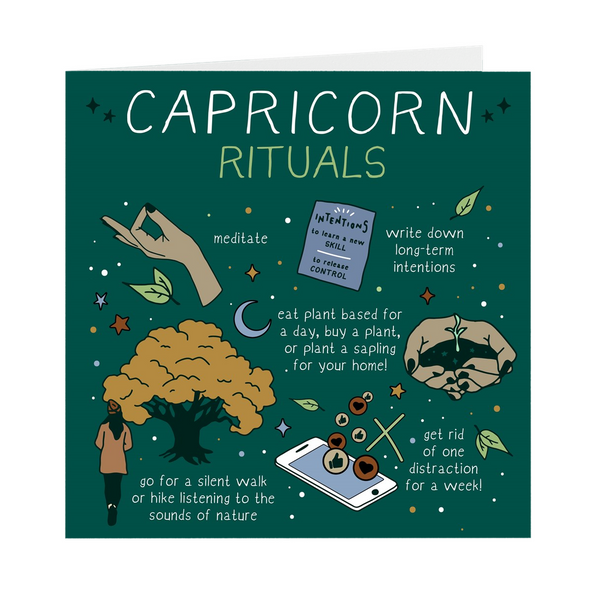 Capricorn Rituals Greeting Card